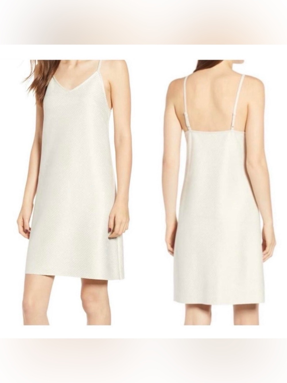 Bishop + Young Ivory Rhinestone Faux Suede Mini Dress Glam Y2K NWT L‎